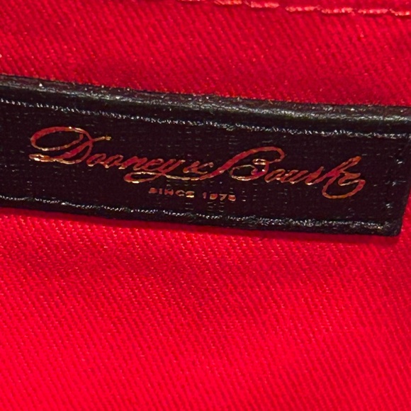 Dooney & Bourke Carrington Pouch, Black Red, Buffalo Check, Tassel, LOGO, Box